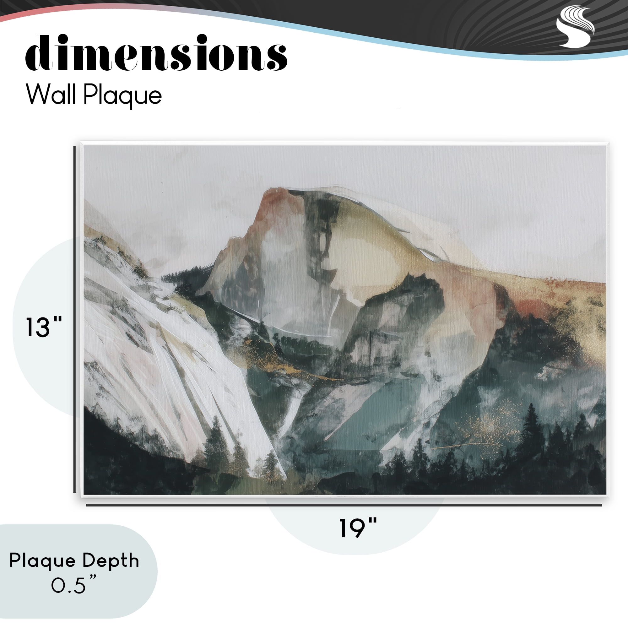 Stupell Industries Abstract Sierra Nevada Mountain Wall Plaque Art, design by Chromatic Storm Studio