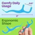 thumbnail image 5 of Dental Floss Picks for Adults with Brush Picks, Mint Flavor, 100 Count, 2 Travel Cases, Tooth Picks flossers for Adults that Glide on Tight Teeth for Sensitive Gums, Floss Picks for Teeth, Easy Grip, 5 of 15