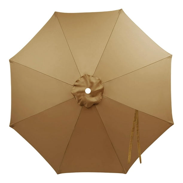 Sombrilla de patio, toldo, sombrilla de mesa para exteriores, repuesto de poliéster de alta densidad Caqui 270cm