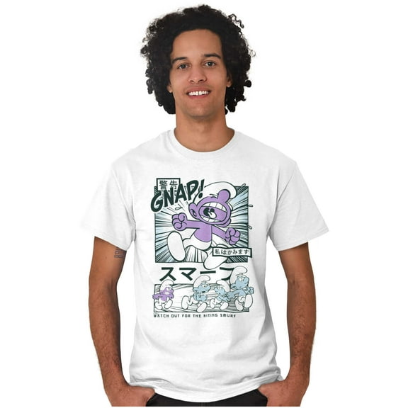 Purple Smurfs GNAP Manga Cartoon Men's Graphic T Shirt Tees Brisco Brands M