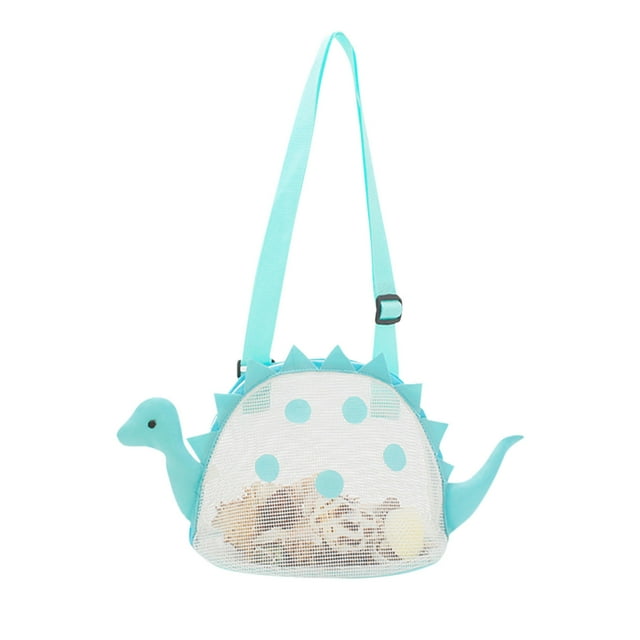 Xuyuer Printed Shell Beach Bag Mesh Toy Storage Pouch for Sand Toys Outdoor Pool, Blue,Simple and Functional Adventure GearMulti Purpose Outdoor Tools