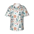 thumbnail image 1 of Fotbe Eiffel Tower Camisa Hawaiana para Hombre Unisex – Camisa Casual de Verano con Botones de Manga Corta de Algodón y Lino,X-Large, 1 of 7