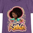 thumbnail image 3 of Karma's World - Swag Is Swag - Toddler And Youth Girls Fitted Short Sleeve Graphic T-Shirt, 3 of 5