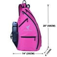 thumbnail image 5 of Pickleball Bag Sling Bag Pickleball Backpack Sports for Women and Men Adjustable Tennis Bag for Pickleball Paddle with Fence Hook,Water Bottle Holder(Rose), 5 of 7