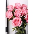 Zukuco 10PCS Artificial Rose Flower Fake Silk Roses with Stem Flowers Bouquet Wedding Party Home