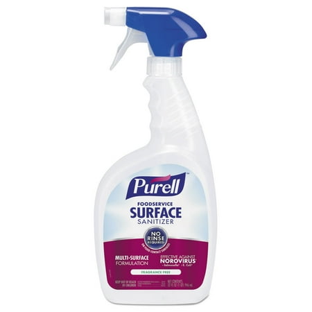 Food Surface Sanitizer - Foodservice Surface Sanitizer, Fragrance Free, 32 Oz Spray Bottle, 3/carton