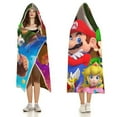 thumbnail image 3 of Super Mario Bros Luigi Movie Soft Wearable Blanket Hoodie Hooded Blanket Warm Decor Gift For Kids Adult For Sofa Bed Office, 3 of 7