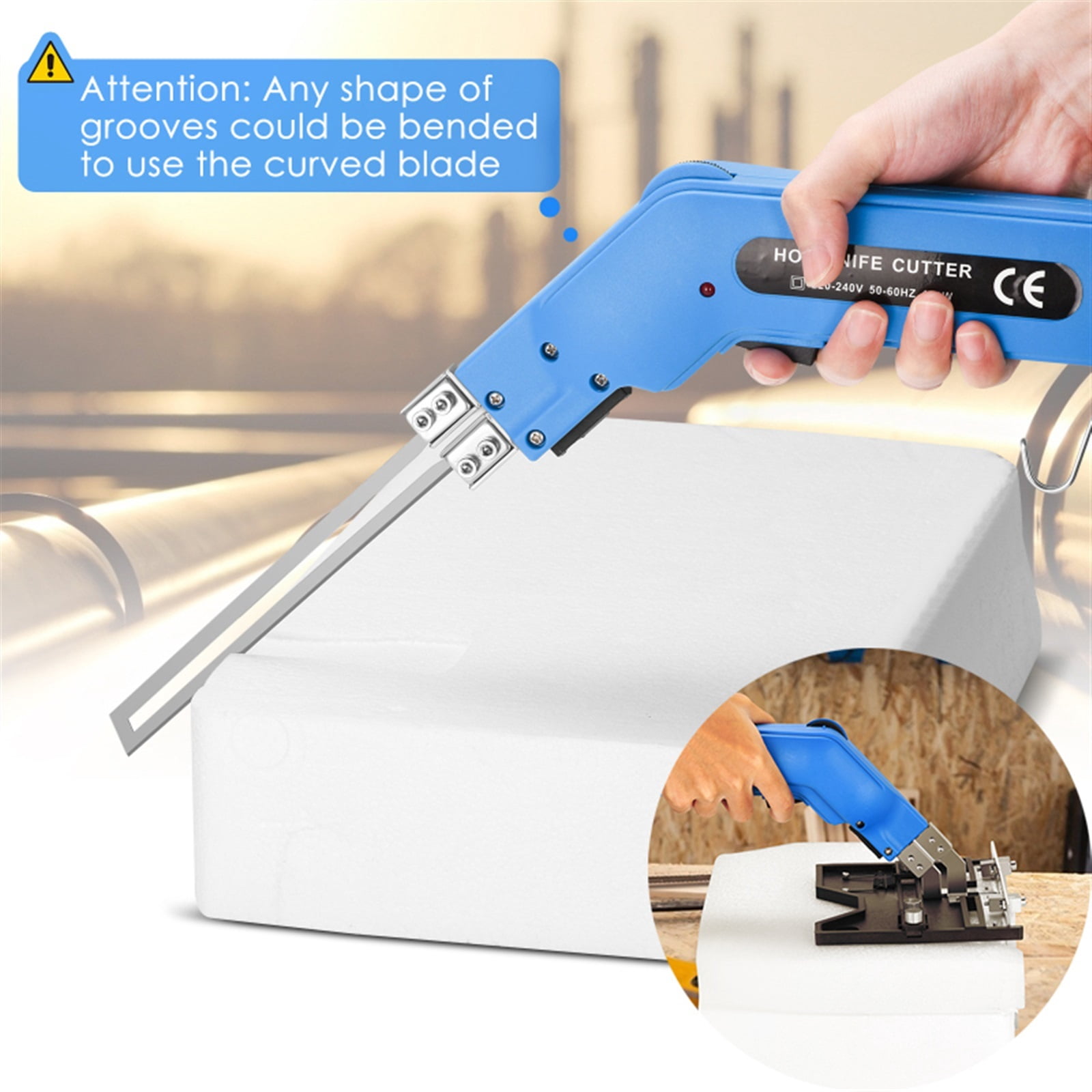 Electric Hot Knife Heat Cutter Carving Knife Styrofoam Sponge Cutting Tool Kit With Blades &amp; Accessories Hand Held 150W - Multi-Animal Use