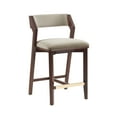 thumbnail image 6 of Patricia Modern Wood Upholstered Counter Stool in Linen, 6 of 9