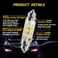 thumbnail image 3 of Ruiandsion Festoon Dome Map Light White DE3423 2 Pcs 39mm 3014 SMD 24-LED Error Free Internal 6V, 3 of 8