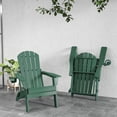 thumbnail image 6 of FOOWIN HDPE Folding Adirondack Chair, Fire Pit Chairs with Cup Holder, Green, 6 of 7