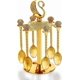 thumbnail image 1 of Decorative Swan Base Holder with 6 Spoons, Coffee Dessert Spoons Set,Teaspoons, Jam Spoons for Fruit, Stirring, Mixing, Sugar, Ice Cream, Cake (Gold), 1 of 4