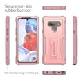 thumbnail image 2 of ExoGuard For  LG Stylo 6 Case, Rubber Shockproof Full-Body Phone Case with Kickstand (Pink), 2 of 7