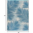 thumbnail image 2 of Tropical Floral Reversible Crease-Free Waterproof Premium Recycled Plastic Outdoor Rugs for Patio,Backyard,RV,Deck,Picnic,Trailer,Beach,Camping Blue 5' x 7', 2 of 10