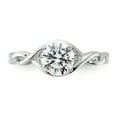 thumbnail image 4 of Sterling Silver Rhodium-plated 6.5mm CZ Twisted Ring QR6954, 4 of 6
