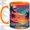 Orange, variant on Tropical Sunset Accent Mug, 11oz Ceramic Coffee Cup for Beach Lovers