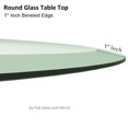 thumbnail image 2 of 40" Inch Round Glass Table Top 1/2" Thick Tempered Beveled Edge by Fab Glass and Mirror, 2 of 2