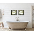 thumbnail image 2 of Grey and Yellow Marbled Clawfoot Bathtub "Relax" and "Indulge" Adult Bathroom Set; Two 12x12in Black Frames, 2 of 3