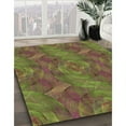 thumbnail image 3 of Ahgly Company Machine Washable Indoor Rectangle Transitional Dark Yellow Green Area Rugs, 5' x 8', 3 of 7