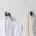 thumbnail image 4 of 4-Piece Wall-Mounted Bathroom Robe Hook with hidden mounting base in Black, 4 of 7