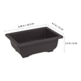 thumbnail image 2 of HONMEET 4pcs Plastic Planter Black Rectangular Simple Home Furnishings Friends, 2 of 8