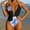 Dark Gray, variant on ITSAME Womens One-Piece Bathing Suit Floral Print Tie Back Deep V-Neck Fashion Beach Swimwear White Size L