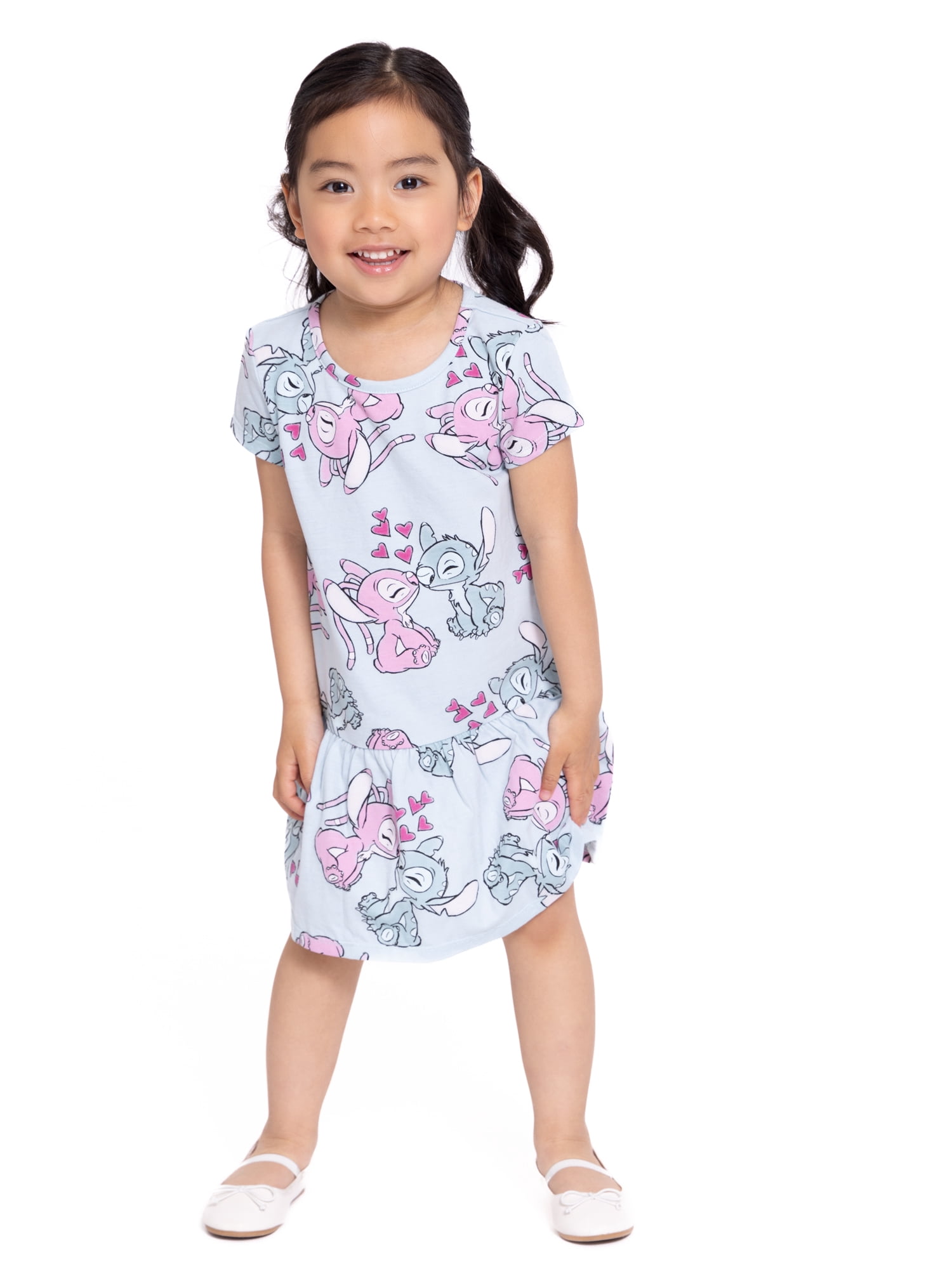Stitch & Angel Toddler Girls Drop Waist Dress, Sizes 12M-5T