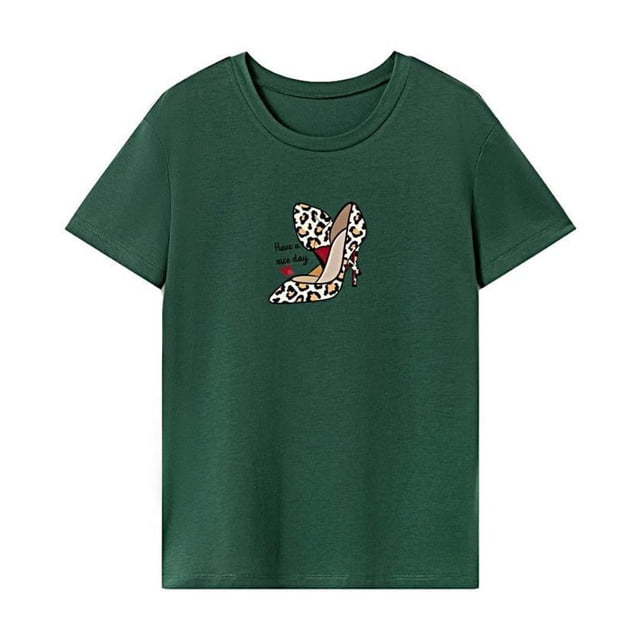 Camiseta para mujer Camiseta de cuello redondo Trajes femeninos Camiseta básica para desplazarse Viajar S