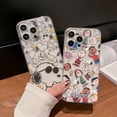 thumbnail image 2 of Bonita funda de silicona TPU suave con dibujos de Snoopy y maní para iPhone 11, 12, 13, 14, 15 Pro Max, 7, 8, X, XS, XR, Charlie Brown, 2 of 5