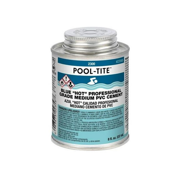 HydroQuip 2356S 8 oz Pool-Tite PVC Medium Body Glue