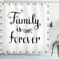 thumbnail image 1 of Ambesonne Retro Shower Curtain, Family Words Ink Sketch, 69"Wx75"L, Black Brown White, 1 of 3