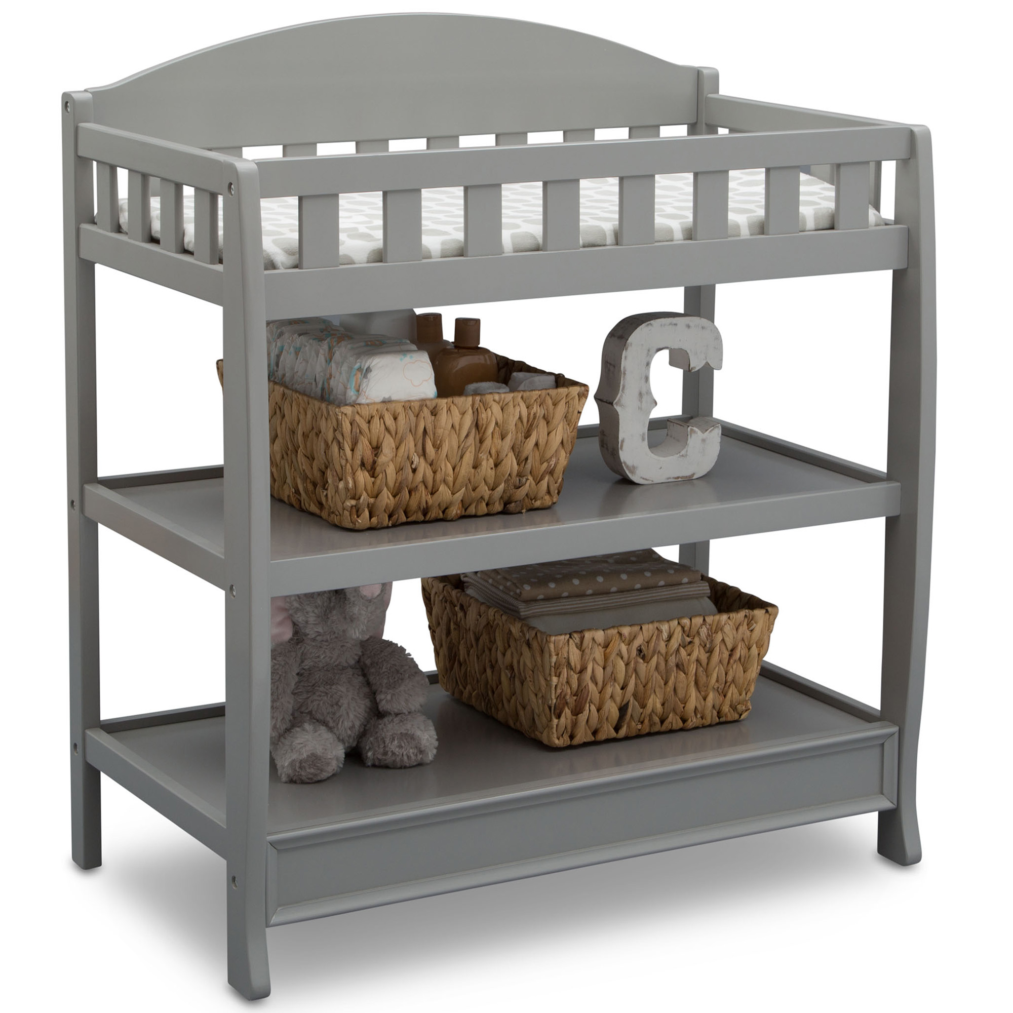 Delta Children Wilmington Changing Table with Pad, Grey - image 4 of 6