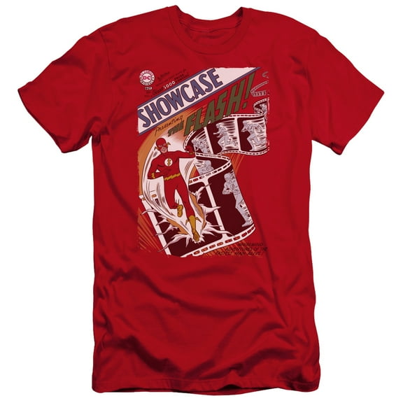 JLA Justice League Showcase #4 Cover Premium Canvas Adult Slim Fit 30/1 T-Shirt Red