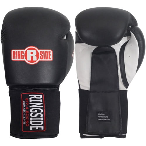 Ringside IMF Tech Hook and Loop Sparring Boxing Gloves Black 
