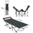 MOPHOTO Portable Adult Camping Cot, Double Layer 1200D Folding Bed