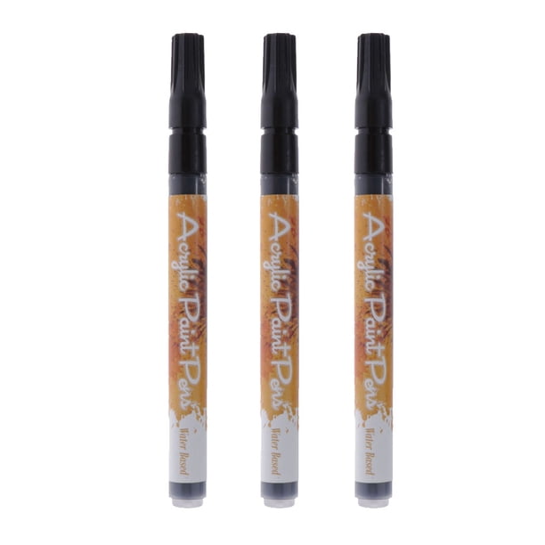 Rotuladores de Pintura Acrílica de 3 Piezas de 0,5 Mm, Rotuladores de de Metal para Neumáticos de Coche a Prueba de Agua Sunnimix Pluma de marcador de pintura acrílica