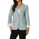 thumbnail image 1 of BLAZER DE OFICINA CHIC PARA MUJERES INSPIRE CON SOLAPA Y MANGAS LARGAS, TRAJE BLAZER M AZUL CLARO, 1 of 6