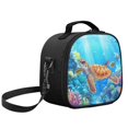 thumbnail image 2 of Jeiento Sea Turtle Lunch Bag for Boys Small Lunch Box Wide Open Reusable School Lunchbox Thermal Meal Tote Kit Removable Strap Insulated Cooler Bento Bag for Girls Back to School Blue Ocean, 2 of 6