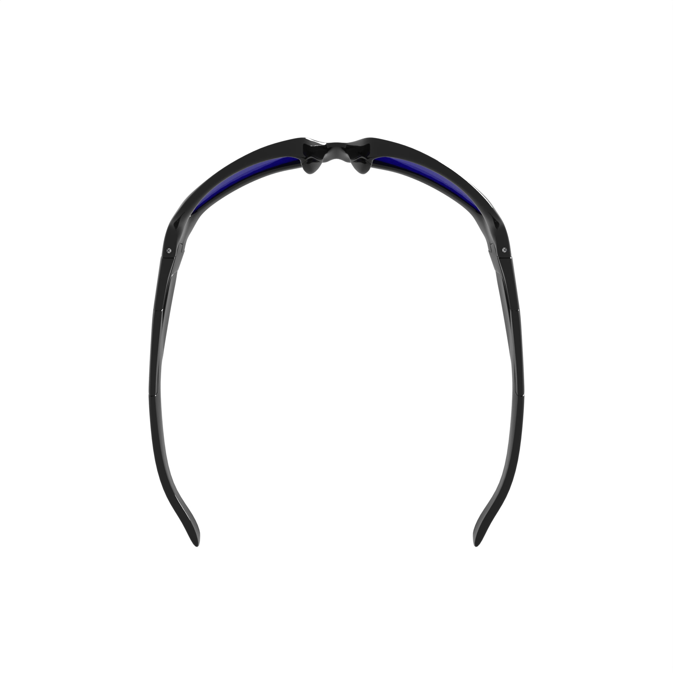 Spoiler Blue Mirror Lens/ Gloss Black Frame Rx-able Sunglasses HSA