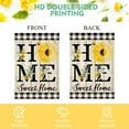 thumbnail image 5 of diyeu Summer Sunflower House Flag Burlap Vertical Double Sided 28 x 40 Inch Home Sweet Home Spring Floral Flower Large House Flag Buffalo Check Plaid Home Front Yard Patio Outside Outdoor Decor, 5 of 5