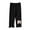 Black, variant on ZACPNCV Girls Capris Leggings Cotton Cropped Leggings School Uniform Pants with Floral Trim for Girls Black 5-6 Years