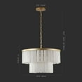 thumbnail image 3 of Safavieh Couture Kiandra 4-Light 2-Tier Modern Gold White Marble Chandelier, 3 of 6