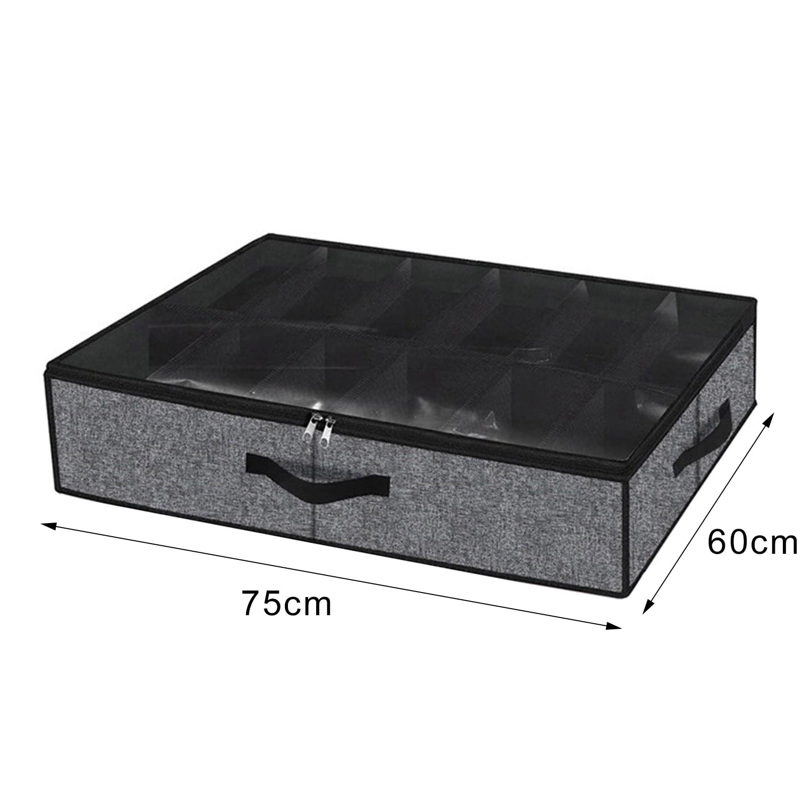 sunsanly Shoes Storage Bag Collapsible Shoe Boot Container with Handles Large Capacity Multiple Compartments Foldable Design Shoes Organizer