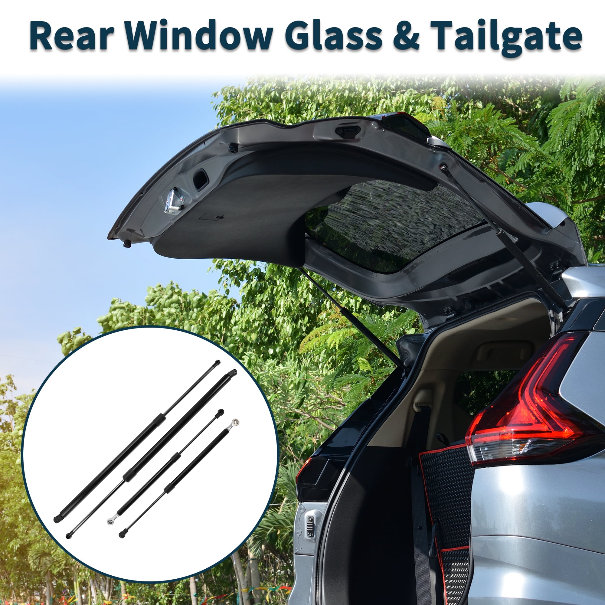 Unique Bargains 4Pcs Lift Supports for Infiniti QX56 2004-2010 No.904517S000 Black