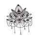 thumbnail image 3 of Arte de pared de metal floral colgante, decoración, escultura decorativa de pared, flor para dormitorio 30 centímetros, 3 of 7