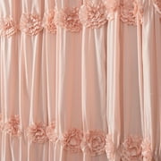 Lush Decor Darla Solid Polyester Shower Curtain, 72x72, White, Single