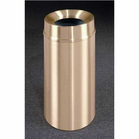 Sturdy Essentials Olympus 6 Gallon Trash Receptacle | Heavy-Duty Brass & Aluminum | Rust & Tarnish Resistant | Stylish & Durable for Commercial Use - (Funnel Top)