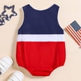thumbnail image 4 of Krdevn Baby Boys' American Flag Romper, Red White Blue Striped Bodysuit, Soft Casual Outfit for Independence Day & Daily Wear,3-6 Month, 4 of 7
