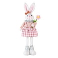 thumbnail image 1 of Yinanstore Easter Figurine de Lapin en Peluche Pattes d'Animal en Peluche Peuvent Être Rétractables Cadeau de Festivals Easter Statue Rabbit Debout pour Table Intérieur Rose, 1 of 8