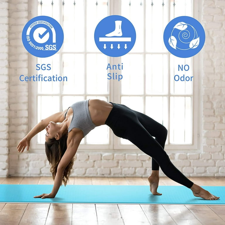 CAMBIVO Extra Wide Yoga Mat for Women and Men (72x 32x 1/4), Non-Slip  Exercise Fitness Mat for Yoga, Pilates, Workout (Blue) : : Sports,  Fitness & Outdoors